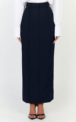 Stella Maxi Skirt - High Waisted Pencil Skirt in Navy
