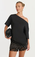 Audrey Shorts - Slip Shorts in Black Polka Dot