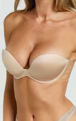 Backless Stick On Bra in Beige