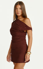 Robilyn Skort - Linen Look Skort in Chocolate