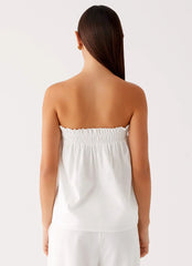 Wynter Babydoll Top - White