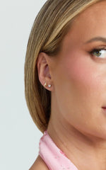 Gigi 9 Pack Stud Earrings in Gold