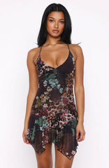 Floating Through It Mini Dress Mystic Leopard