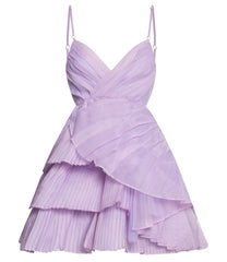 Amalie The Label - Mae Pleated Mini Dress in Lilac
