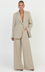 Selena Blazer - Oversized Single Breasted Blazer in Neutral