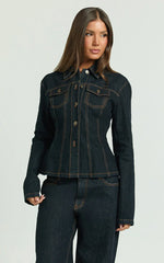 Lioness - Rider Denim Jacket in Dark Denim