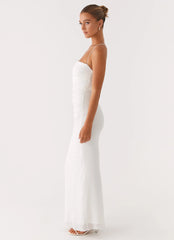 Paxton Beaded Maxi Dress - White
